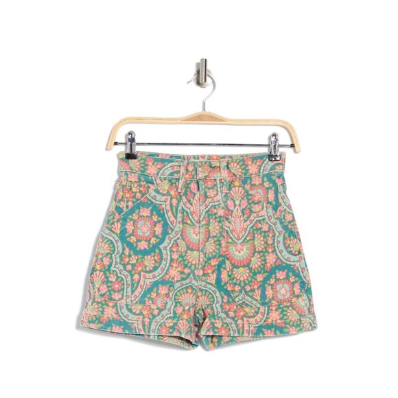 NWT Mother The Curbster Short in Under The Rug Stretch Denim Shorts 28